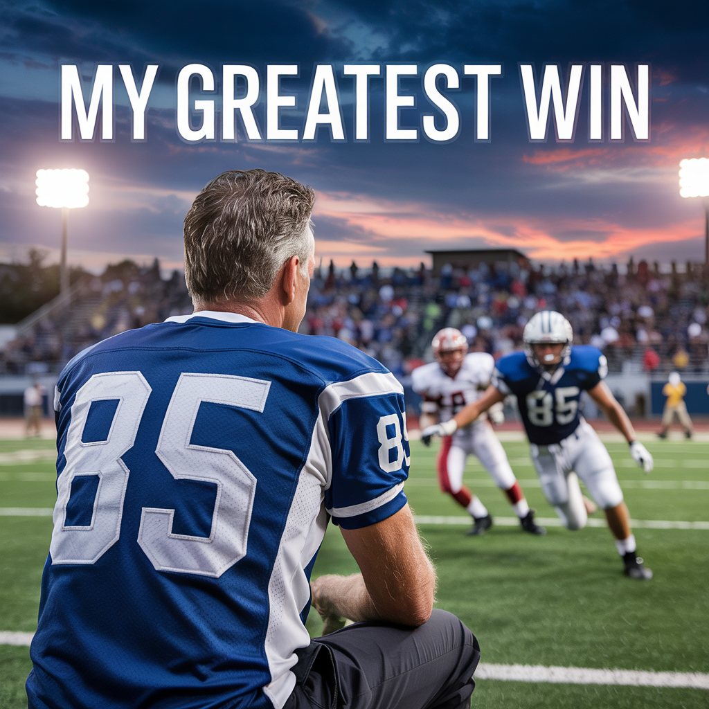 “My Greatest Win” is a heartfelt modern country story song about a blue-collar father watching his son succeed under the Friday night lights and realizing that the greatest victory of his life wasn’t on the field — it was the family he built.
