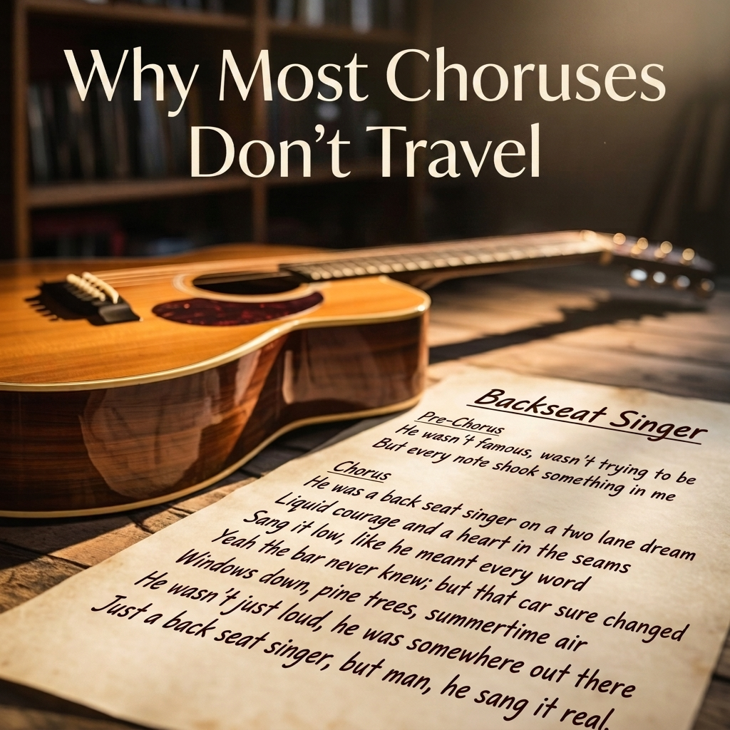 Writers series blog Why Most Choruses Don't Travel from Nashville Lyrics.