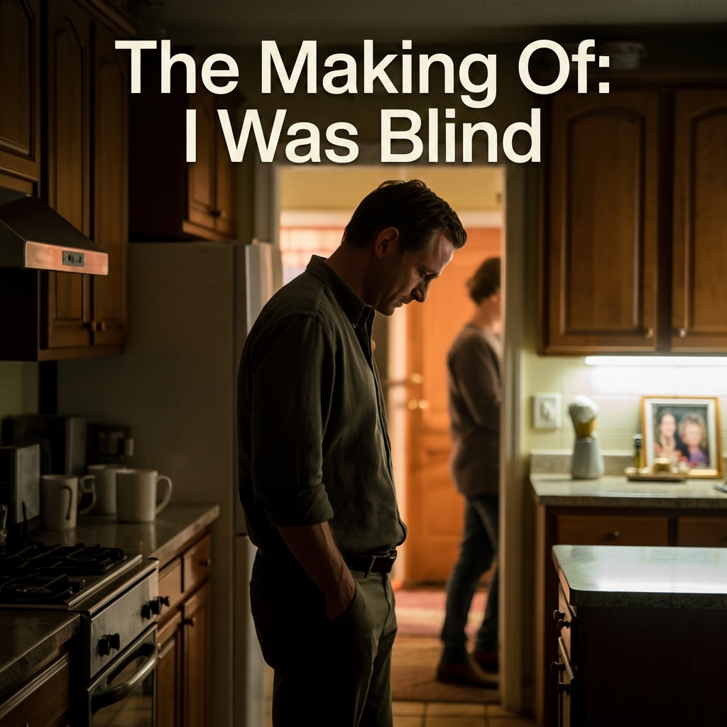 A man realizes that he hasn't been there emotionally for his wife in the modern country song called I Was Blind