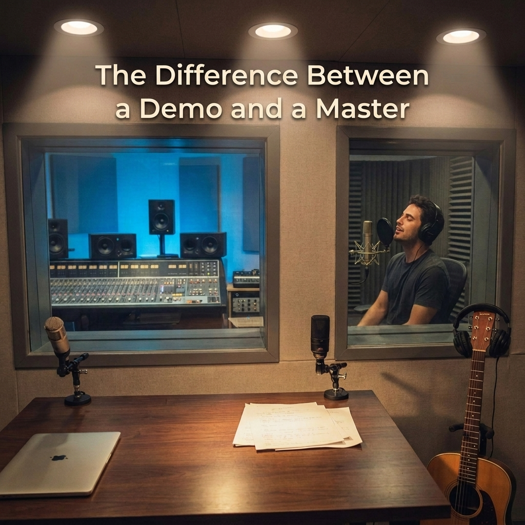 Image of a Nashville Country Singer in a recording studio