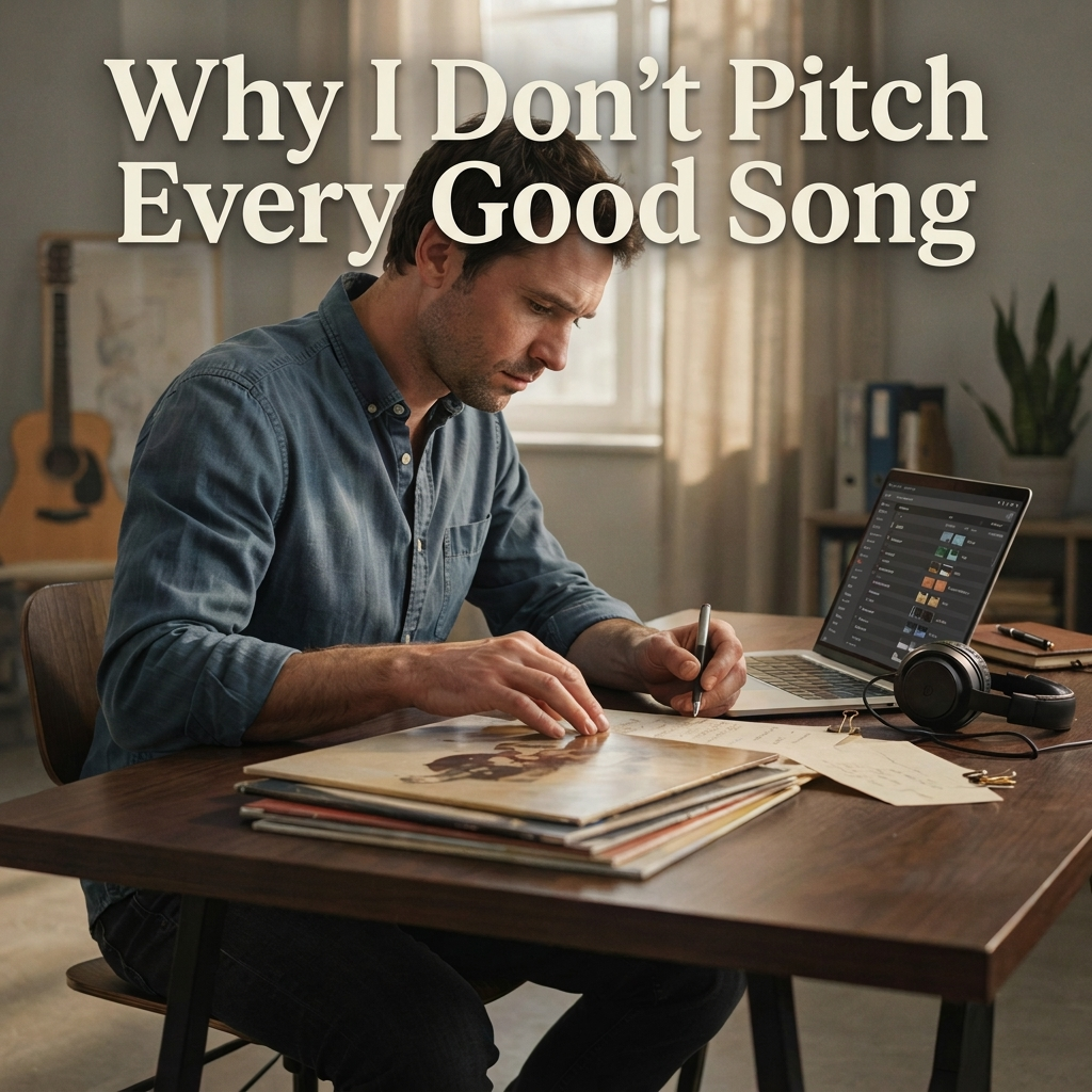 Image for the professional songwriting blog called Why I Don't Pitch Every Good Song written by Nashville Lyrics.