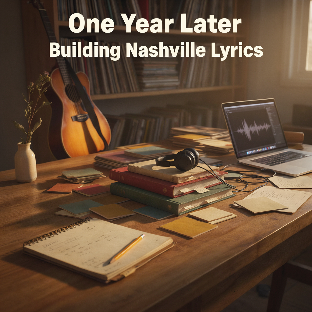 Image for a professional blog for Nashville Lyrics One Year Later